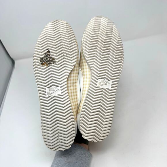 Nike Cortez QS Tan Gingham Sneakers Shoes Womens 10 Check Normcore Preppy Retro - Picture 7 of 9